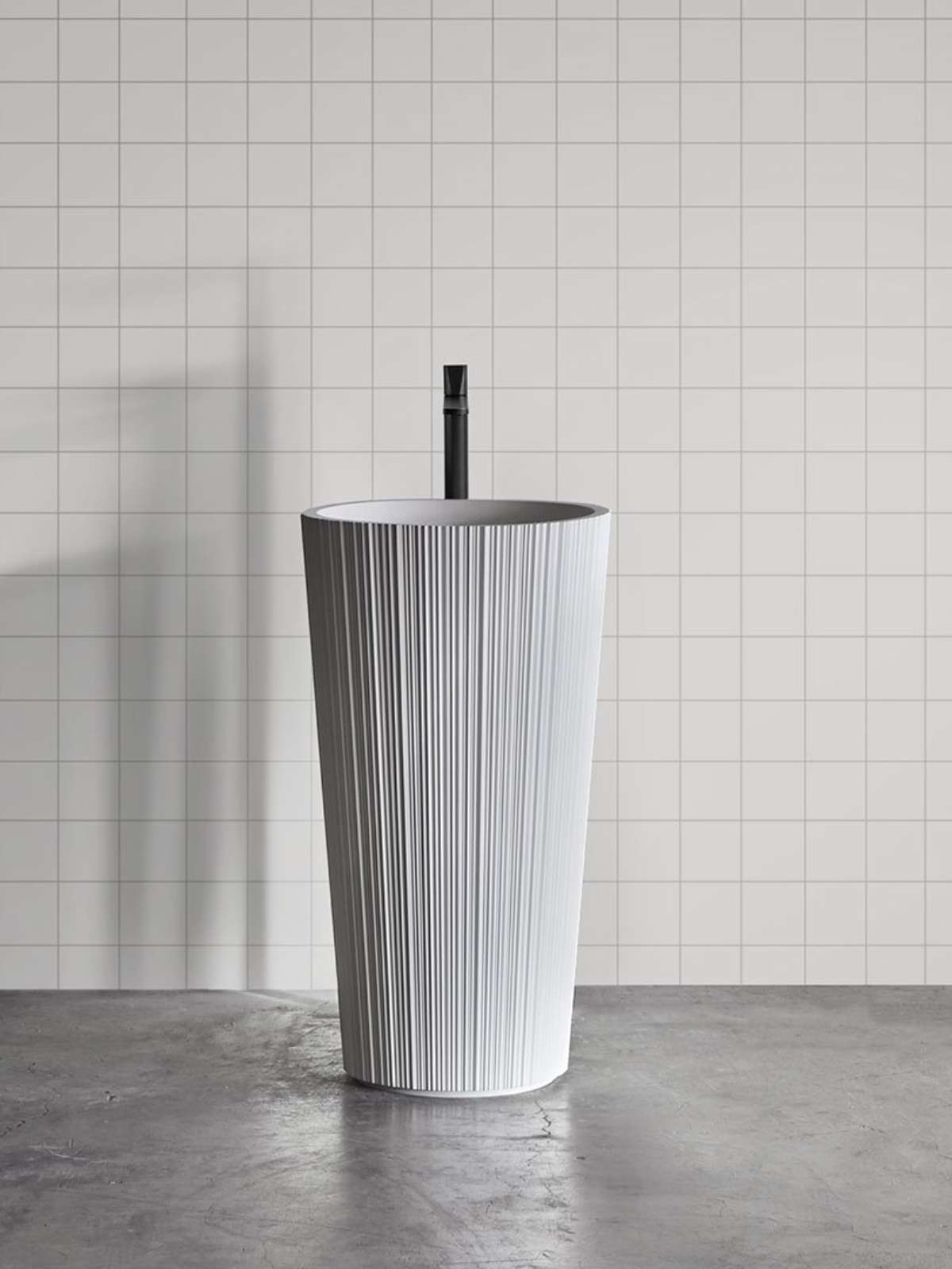 Lavabo da terra Plisse <br>by Antonio Lupi