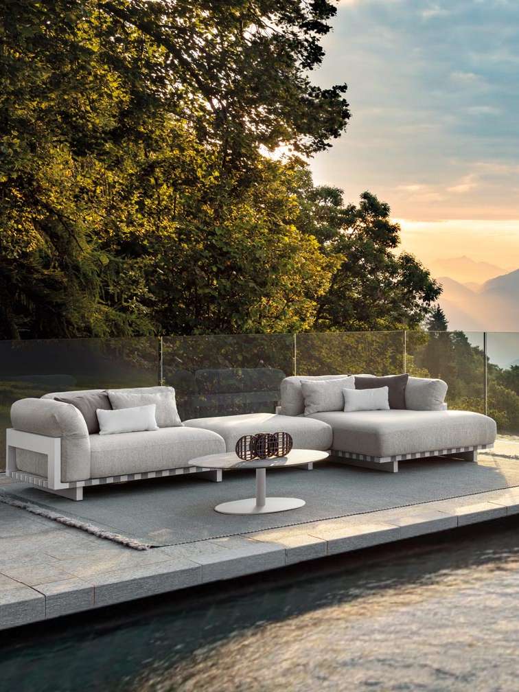 Divano modulare Argo//Alu <br>by Talenti