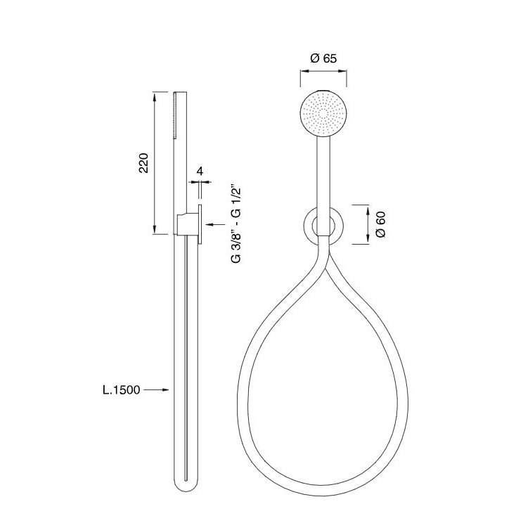 FRE94 Doccetta con supporto e presa acqua <br>by Ceadesign