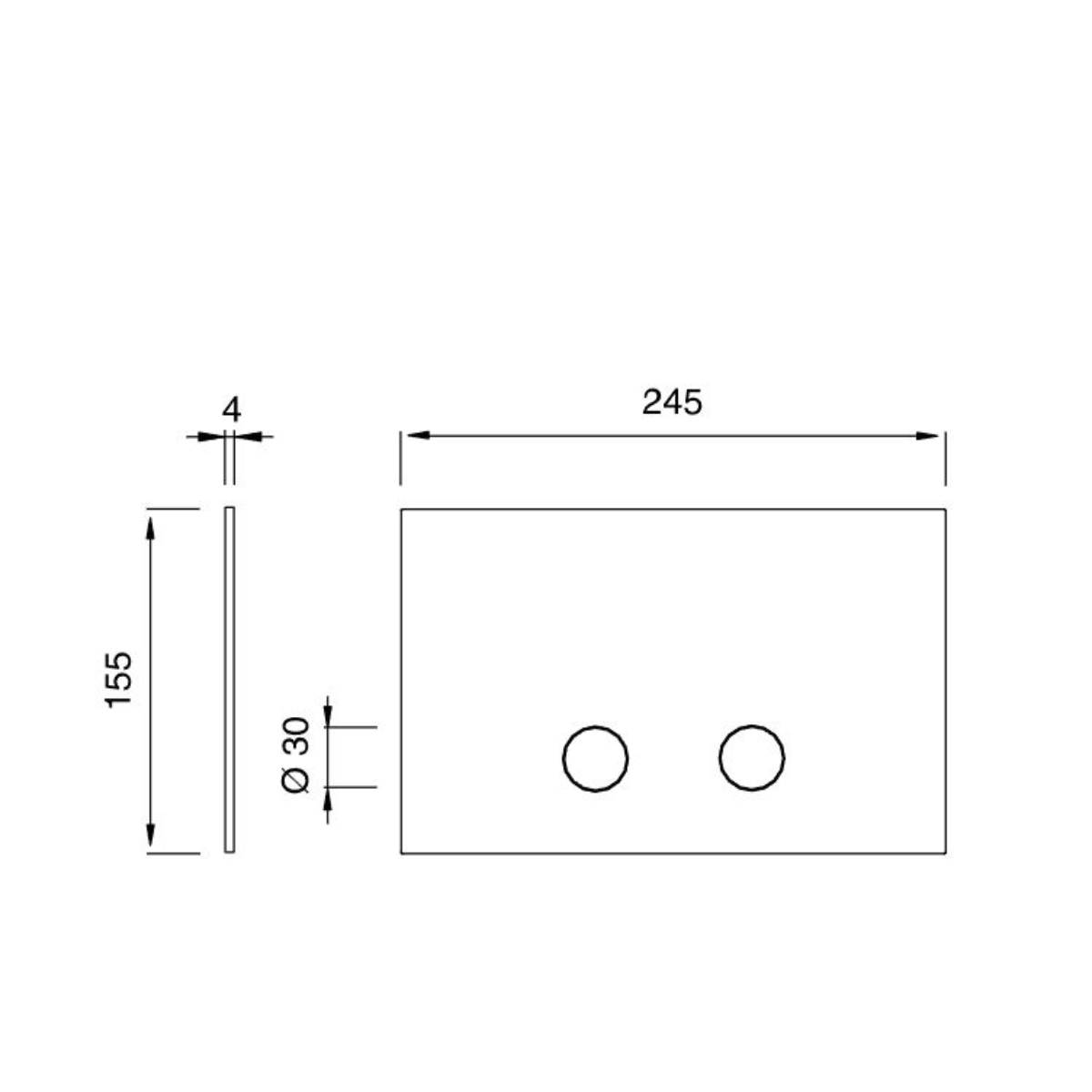 PLA02 Placca per cassetta a doppio flusso Geberit <br>by Ceadesign