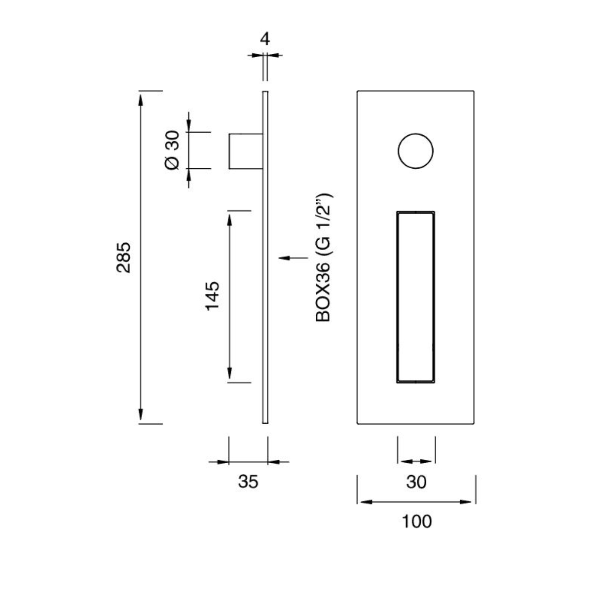 FRE195 Idroscopino igienico con miscelatore termostatico a incasso <br>by Ceadesign