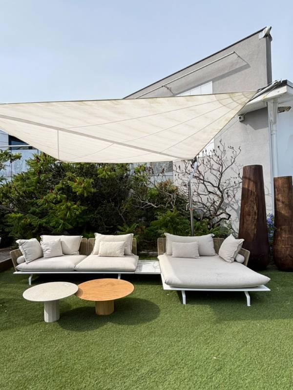 Divano con penisola Cruise//Alu<br>by Talenti
