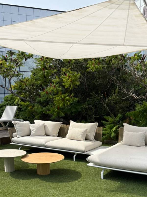 Divano con penisola Cruise//Alu<br>by Talenti