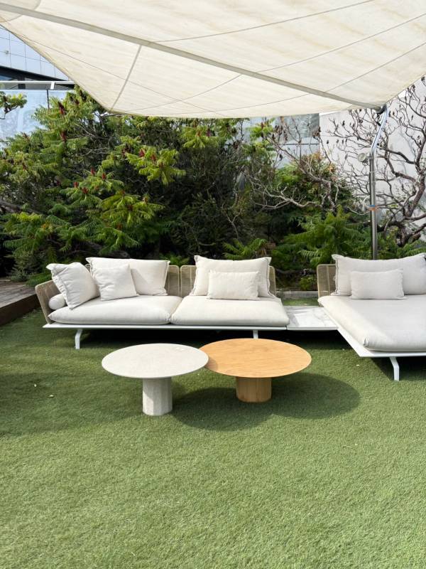 Divano con penisola Cruise//Alu<br>by Talenti