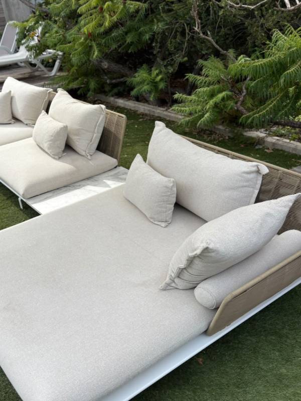 Divano con penisola Cruise//Alu<br>by Talenti