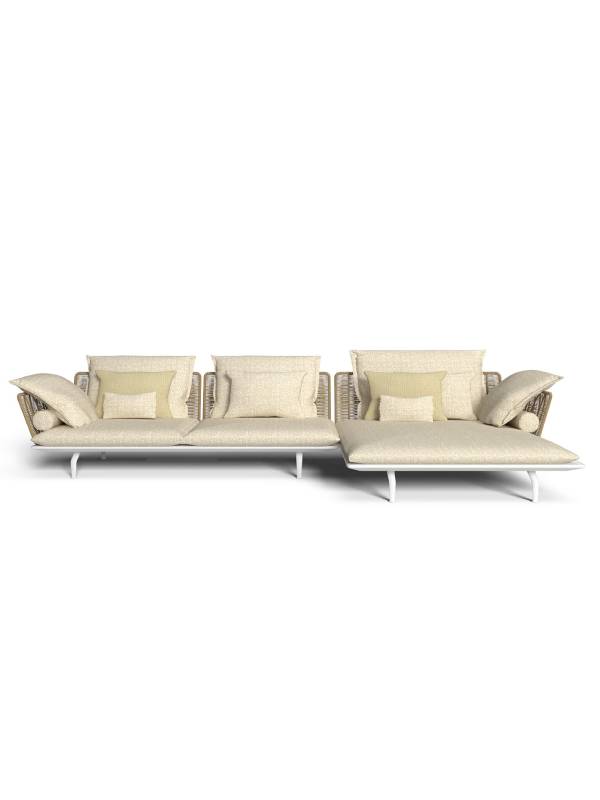 Divano con penisola Cruise//Alu<br>by Talenti