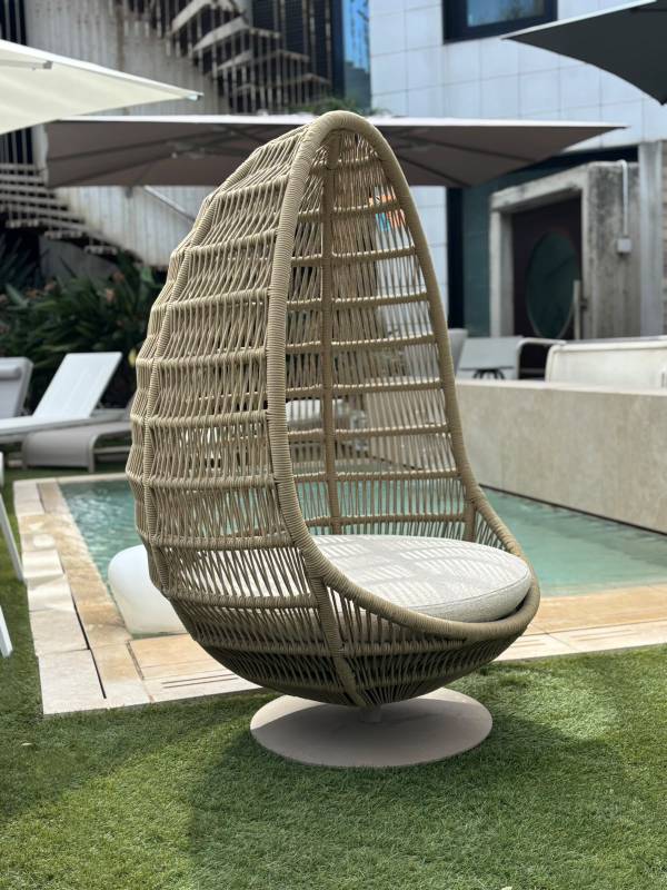 Sedia Panama a uovo con base <br>by Talenti